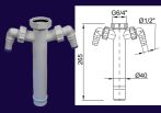 40-es kötőcső mosó-, és mosogatógép csatlakozóval