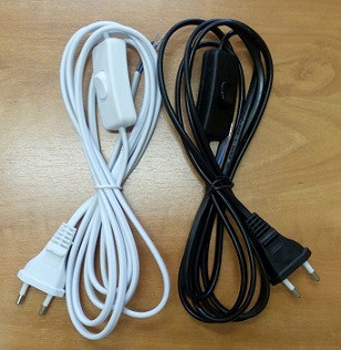 Image of Kéteres szerelt vezeték kapcsolóval - fehér színben